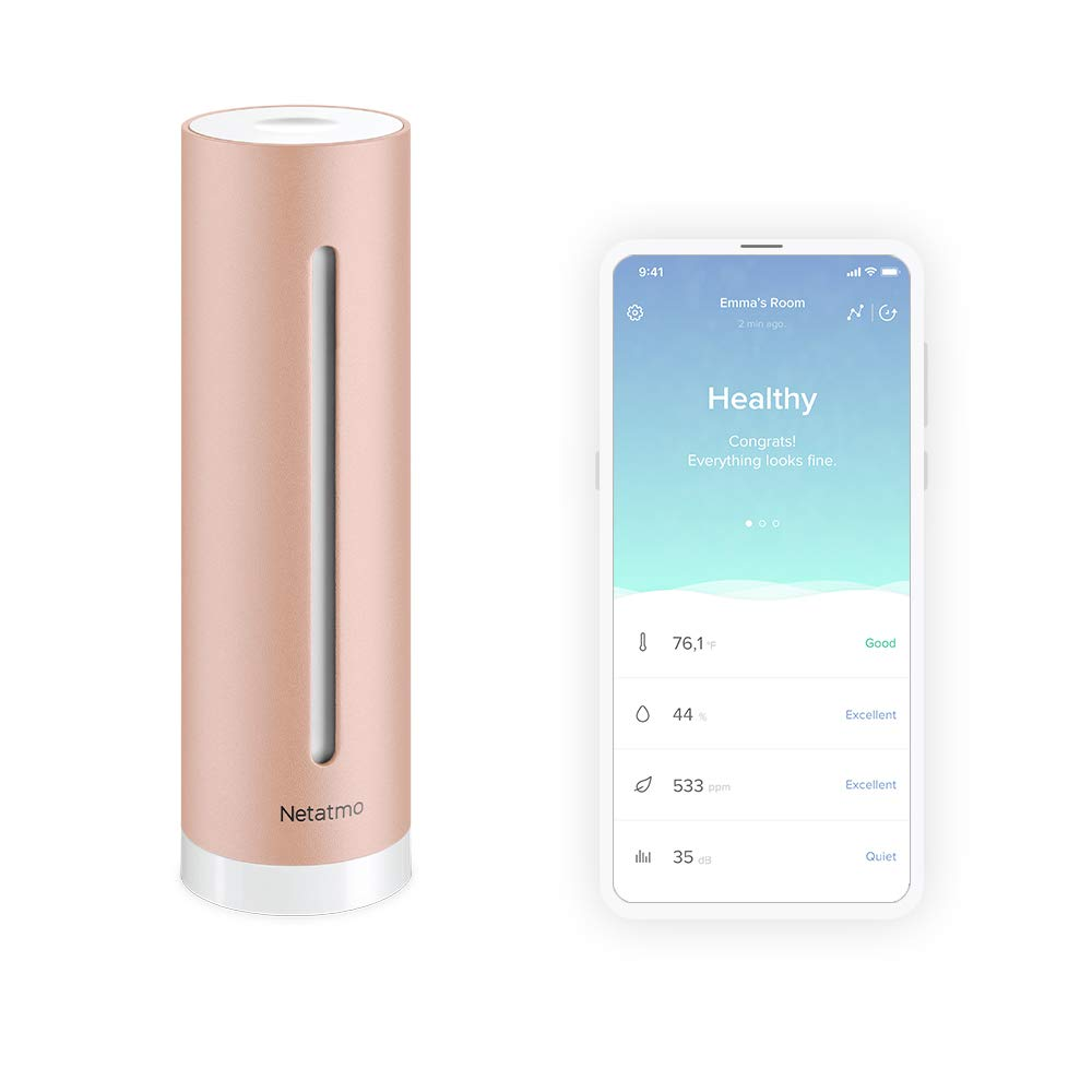 Netatmo Smart Indoor Air Quality Monitor - Temperature, Humidity, Noise and CO2 Sensor