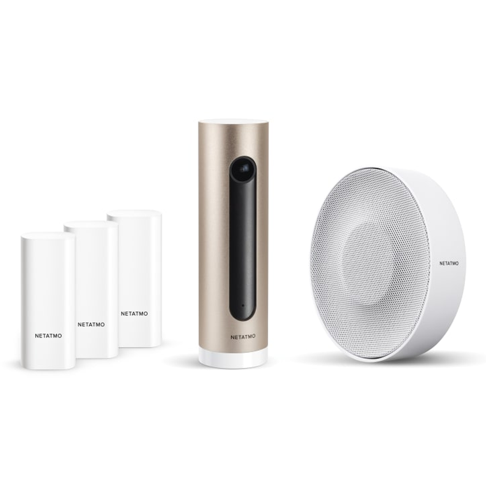 Netatmo Alarm Bundle - Get the Smart Camera - 3 Pack Sensors - Smart Siren