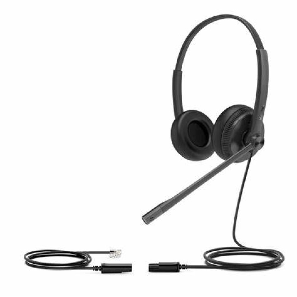 Yealink YHS34 Dual Headset With RJ-9 And Leatherette Ear Cushions