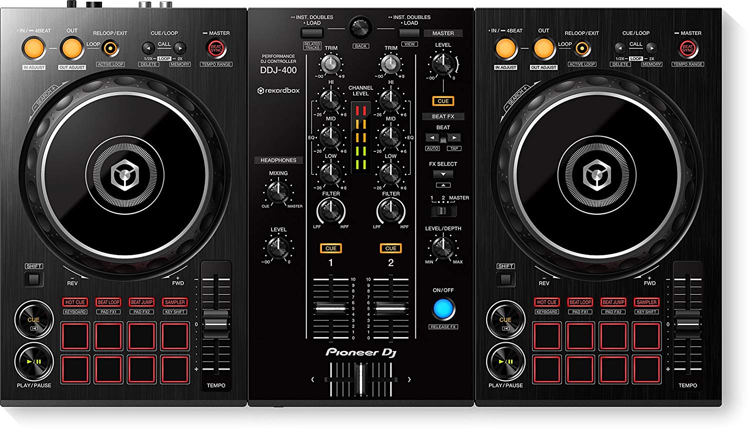 Pioneer DDJ 400 - 2 Channel DJ Controller for Rekordbox DJ