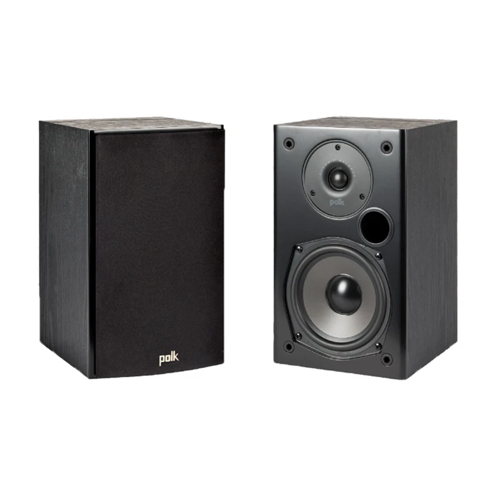 Polk T15 -  Bookshelf Speakers Pair (Black)