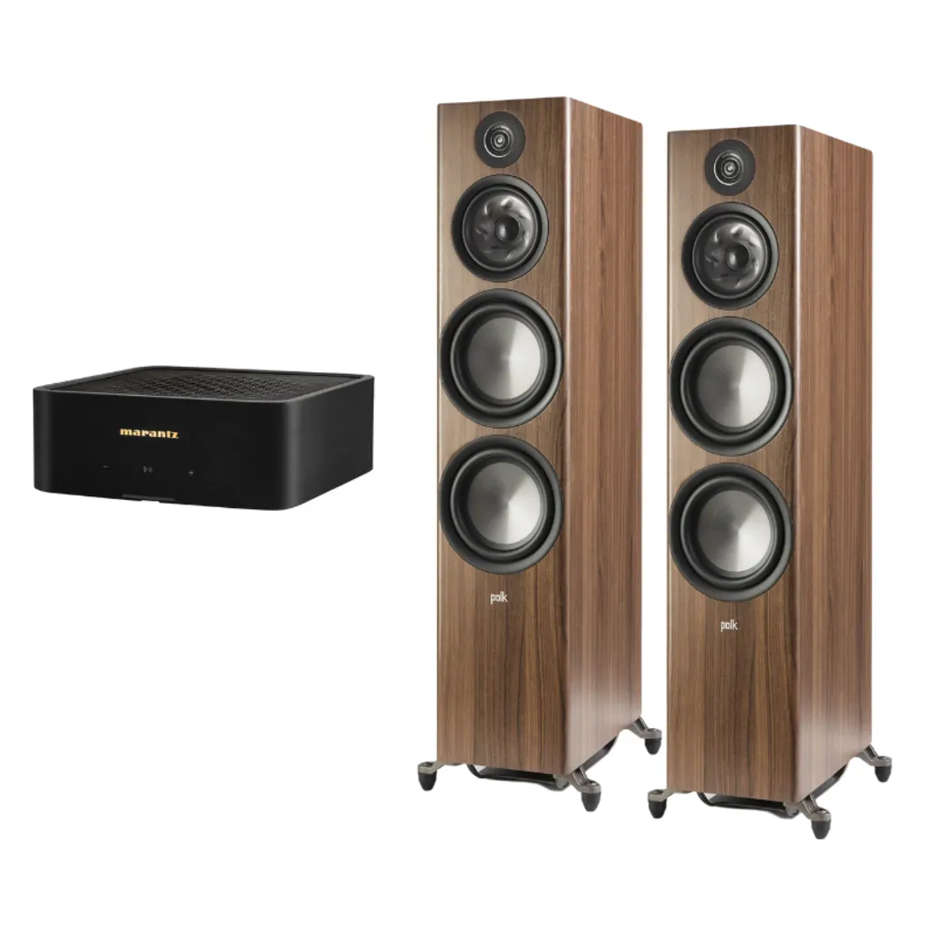 Polk R700 Floorstanders (Brown) incl Marantz M1 Combo