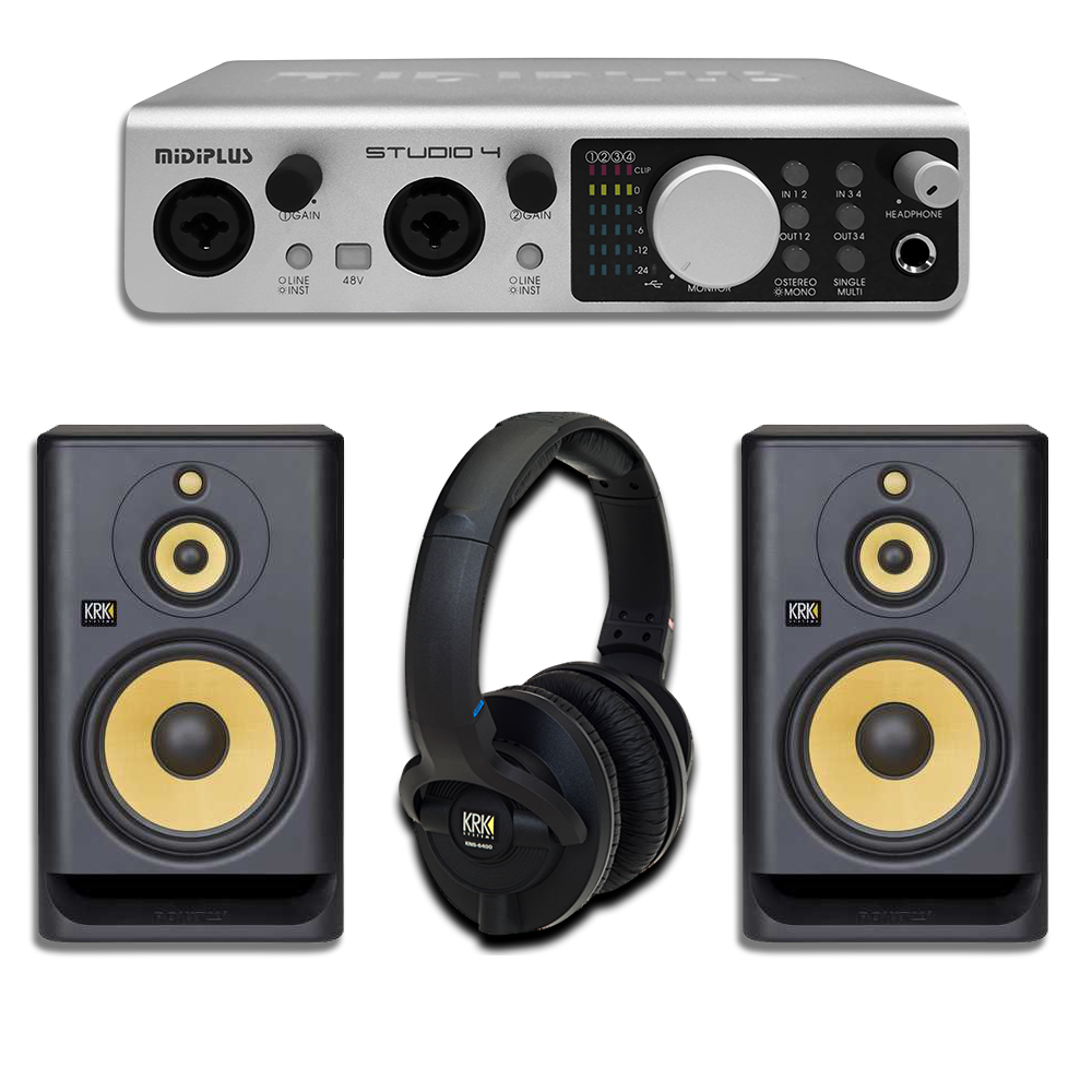 KRK Studio Bundle 10 - Speakers | SoundCard | Headphones