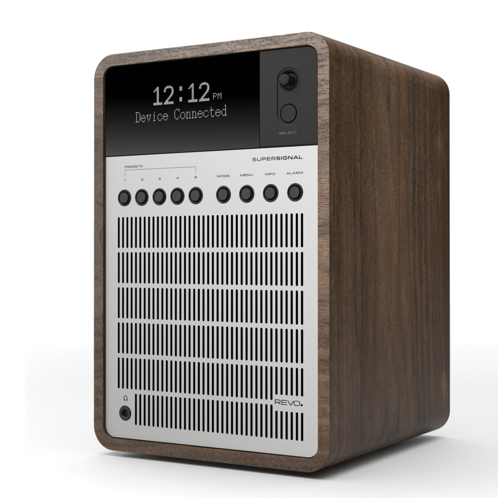 Revo SuperSignal Walnut Silver - Bluetooth DAB Radio