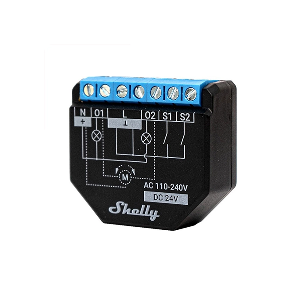 Shelly Plus 2PM - Shelly Smart Wi-Fi Relay With Power Monitoring