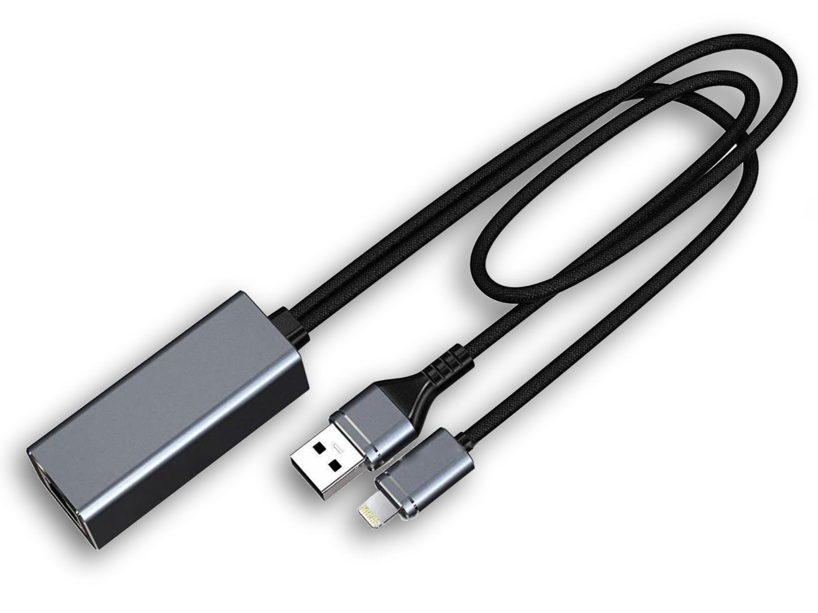 SimpliDock Ethernet + USB to Lightning Adapter