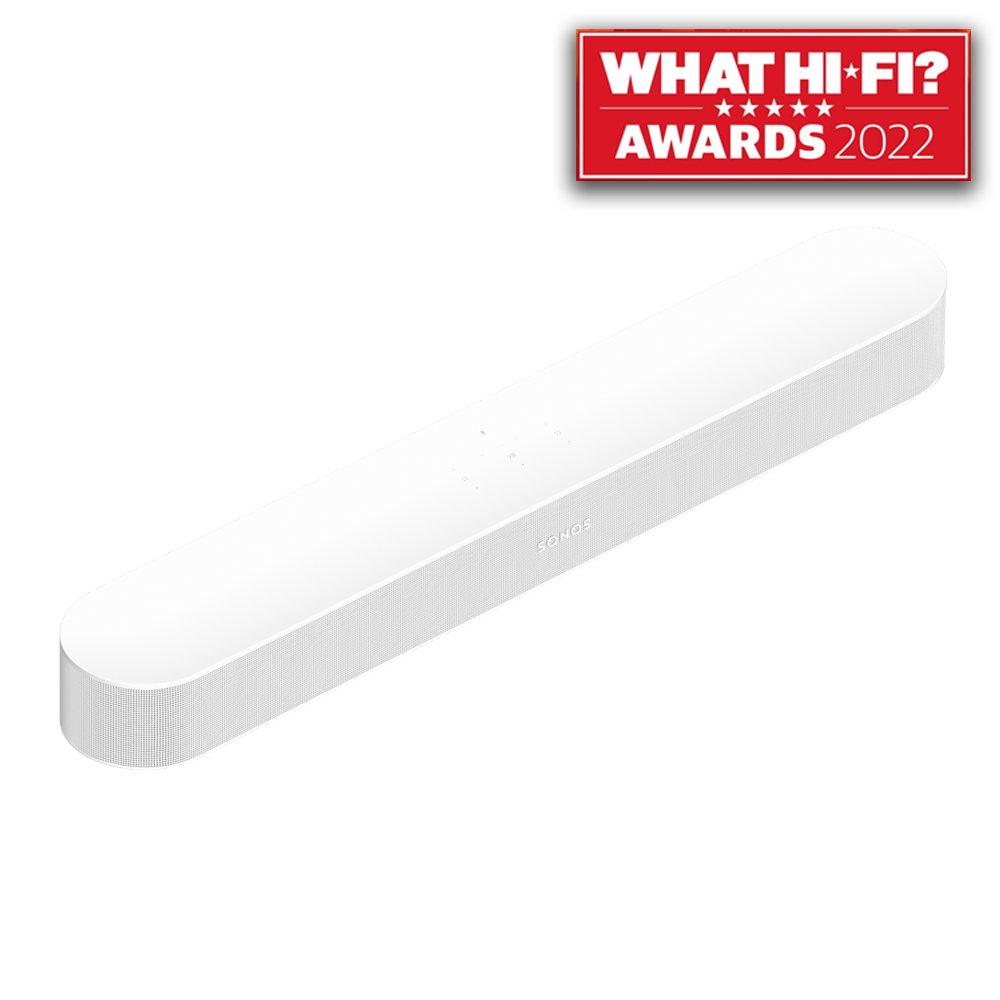 Sonos Beam Gen2 White - Atmos Smart SoundBar (What HiFi? Awards 2024)