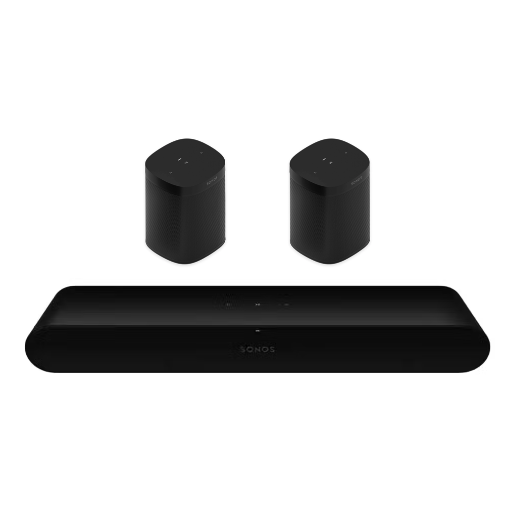 Sonos Ray incl Sonos OneSL Bronze Package - WCR2023 Surround System Set Black