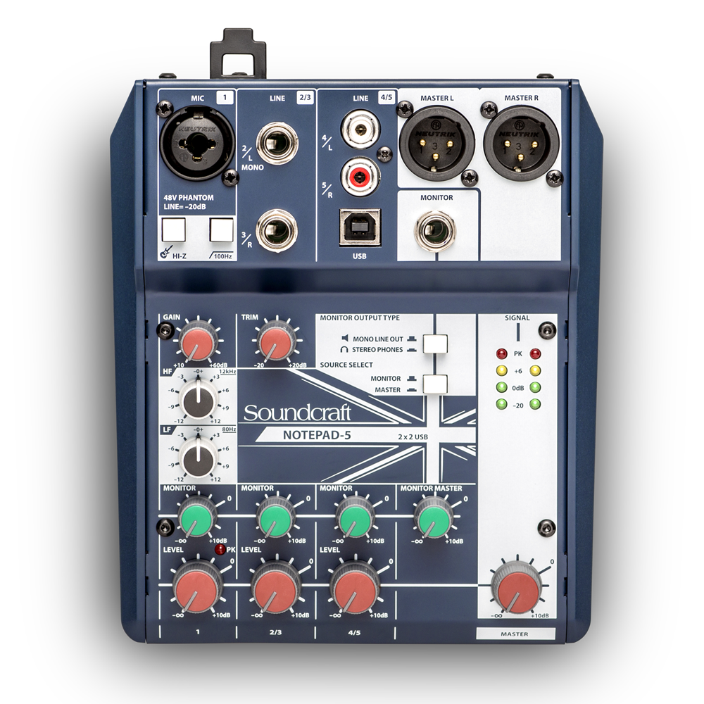 SoundCraft Notepad-5 - Small-format Analog Mixing Console with USB I/O
