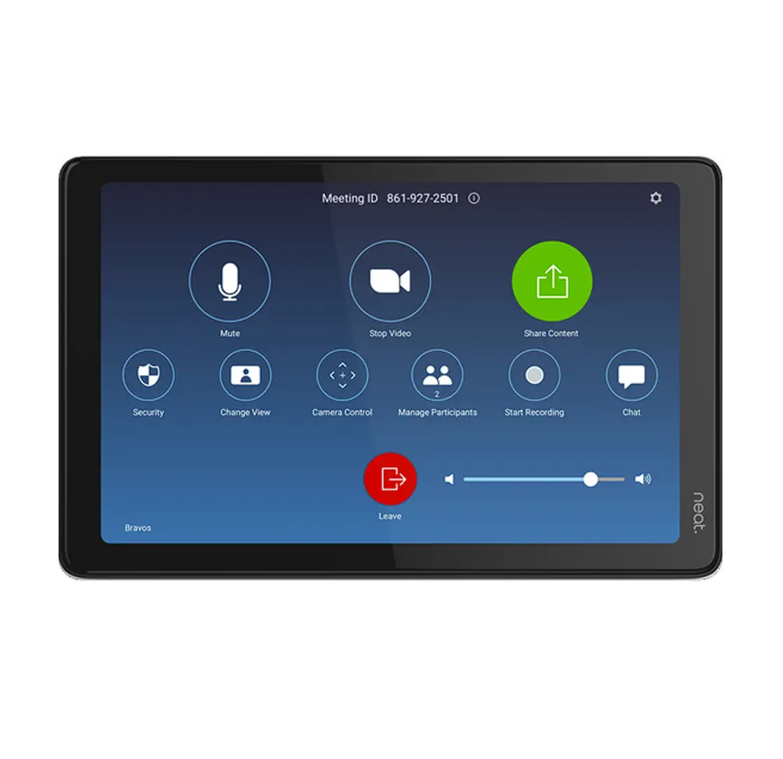 Neat - Pad - Controller / Scheduling Display, 8-inch (diagonal) touch screen, x2 Built-In Microphones, Wi-Fi, Ethernet (supports PoE)