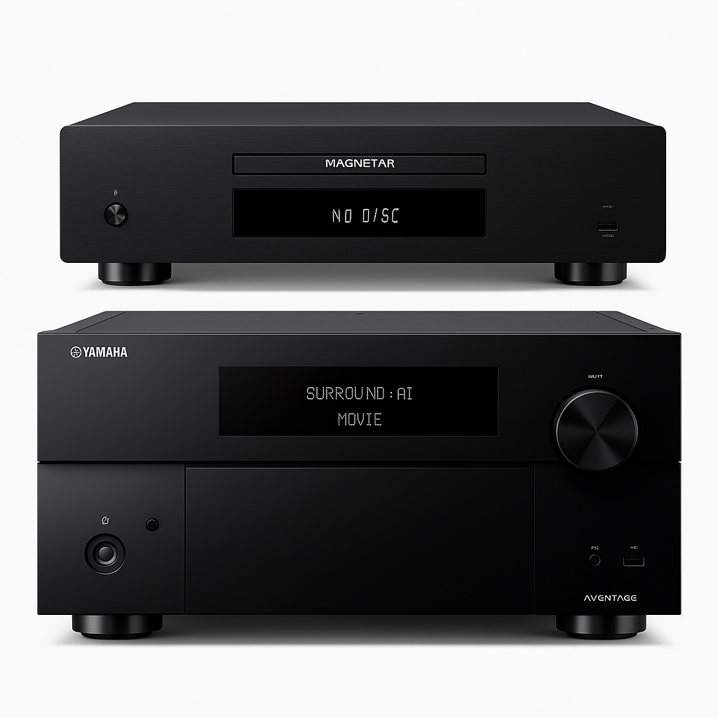Yamaha Premium Home Theater Bundle – Yamaha AVENTAGE RX-A8A AV Receiver + Magnetar UDP800 4K UHD Universal Media Player