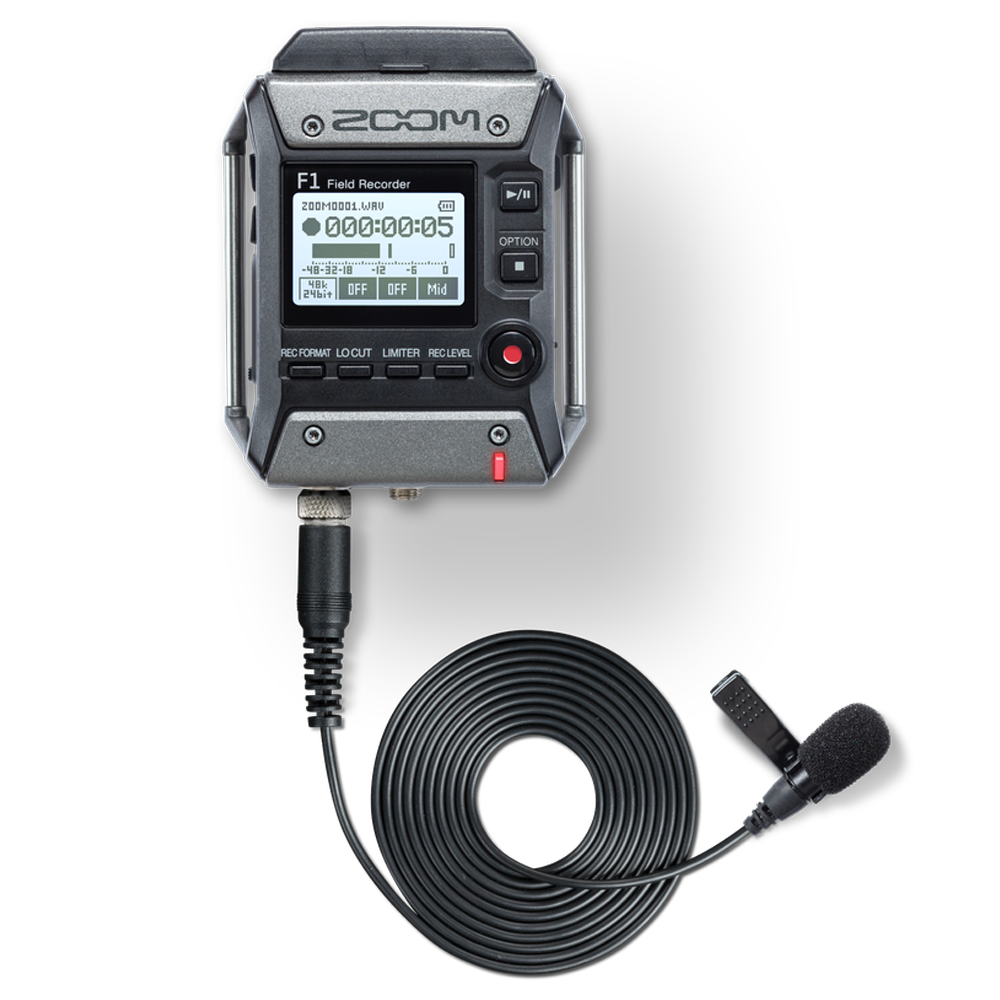 Zoom F1-LP - Two Track Portable Recorder with Lavalier Microphone