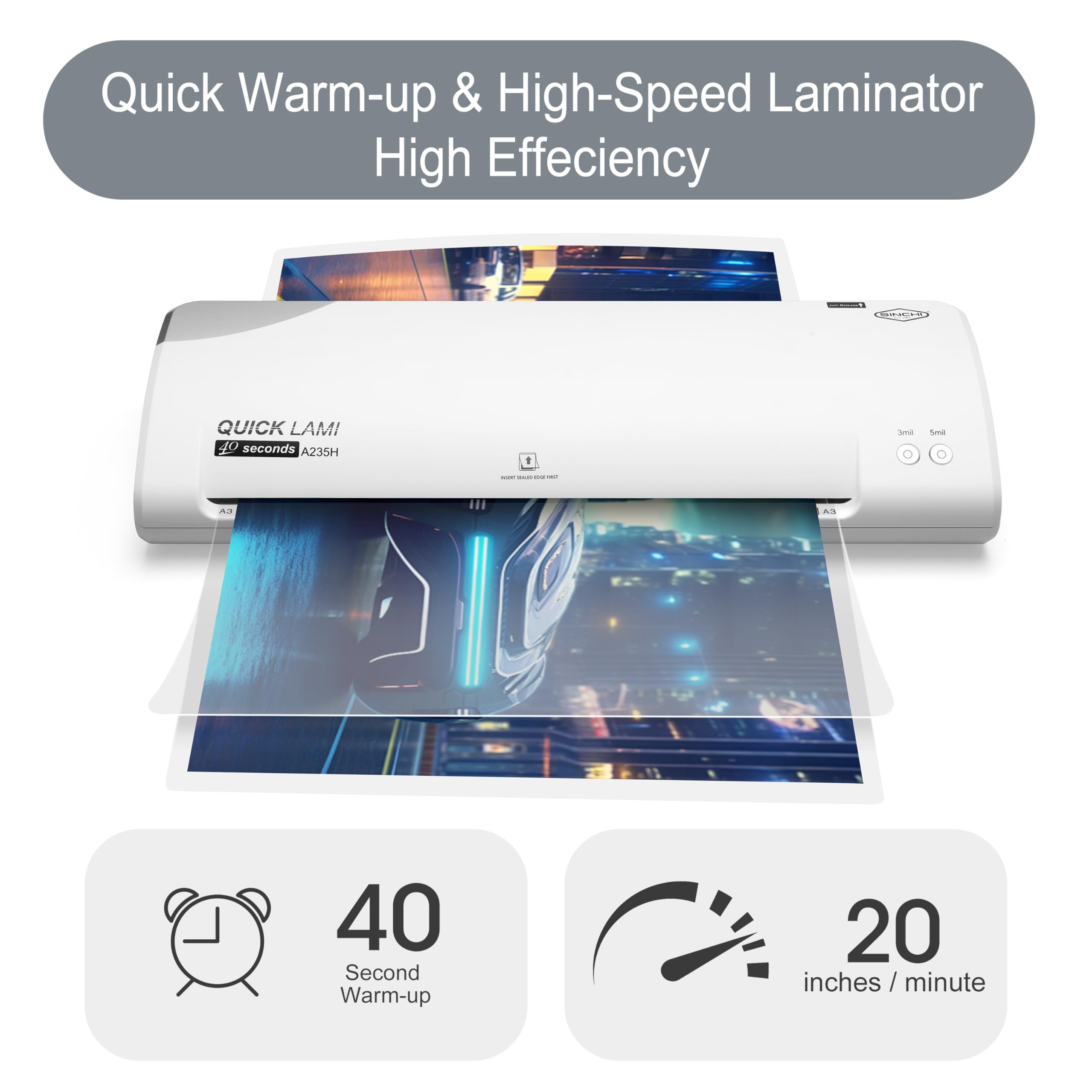 GiCom - Eco Lami E2023 A4 Laminator — view 1