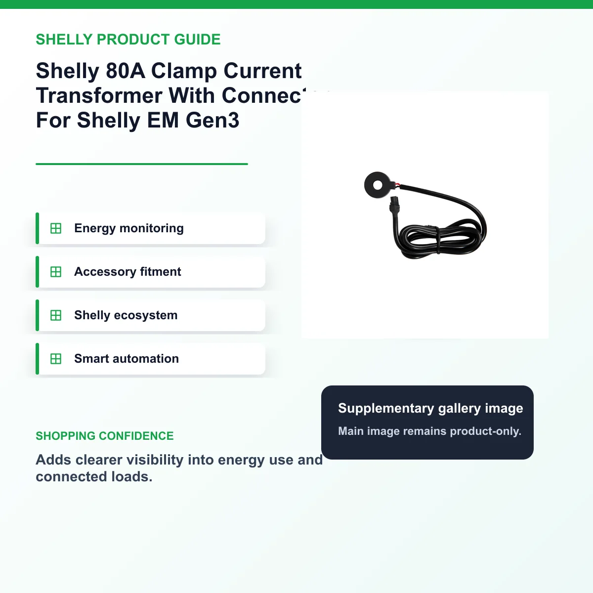 Shelly 80A Clamp Current Transformer With Connector For Shelly EM Gen3 — view 8