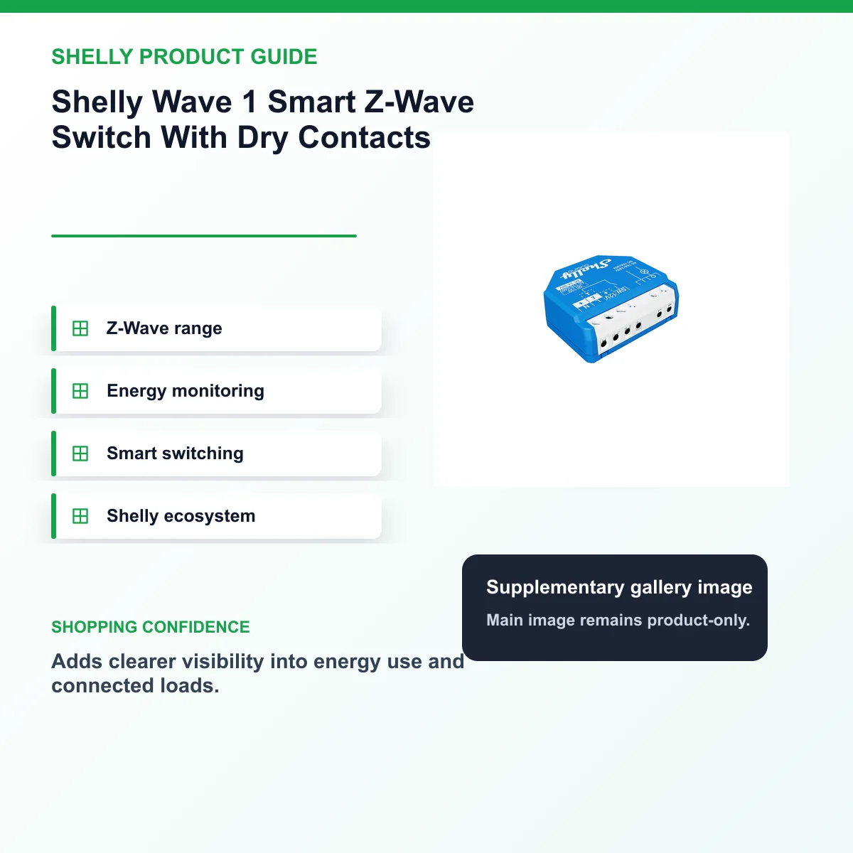 Shelly Wave 1 Smart Z-Wave Switch With Dry Contacts — view 8