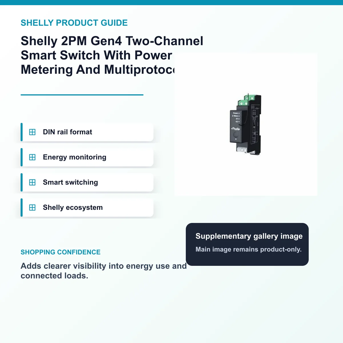 Shelly - 2PM Gen4 Two-Channel Smart Switch With Power Metering And Multiprotocol Support 16A Total — view 8