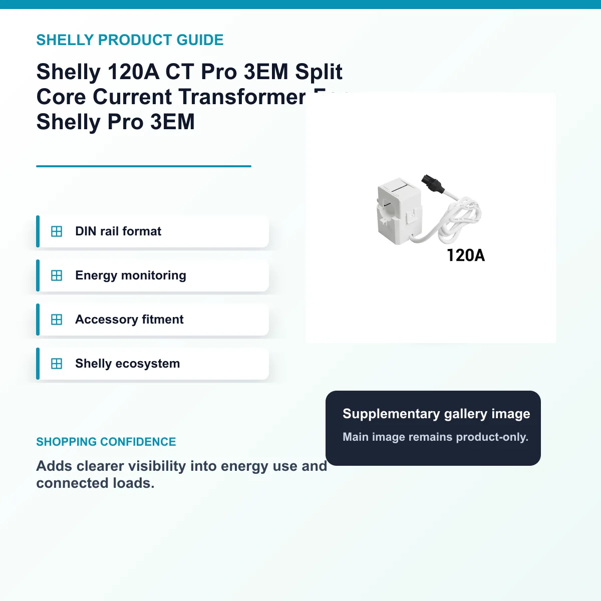 Shelly 120A CT Pro 3EM Split Core Current Transformer For Shelly Pro 3EM — view 8