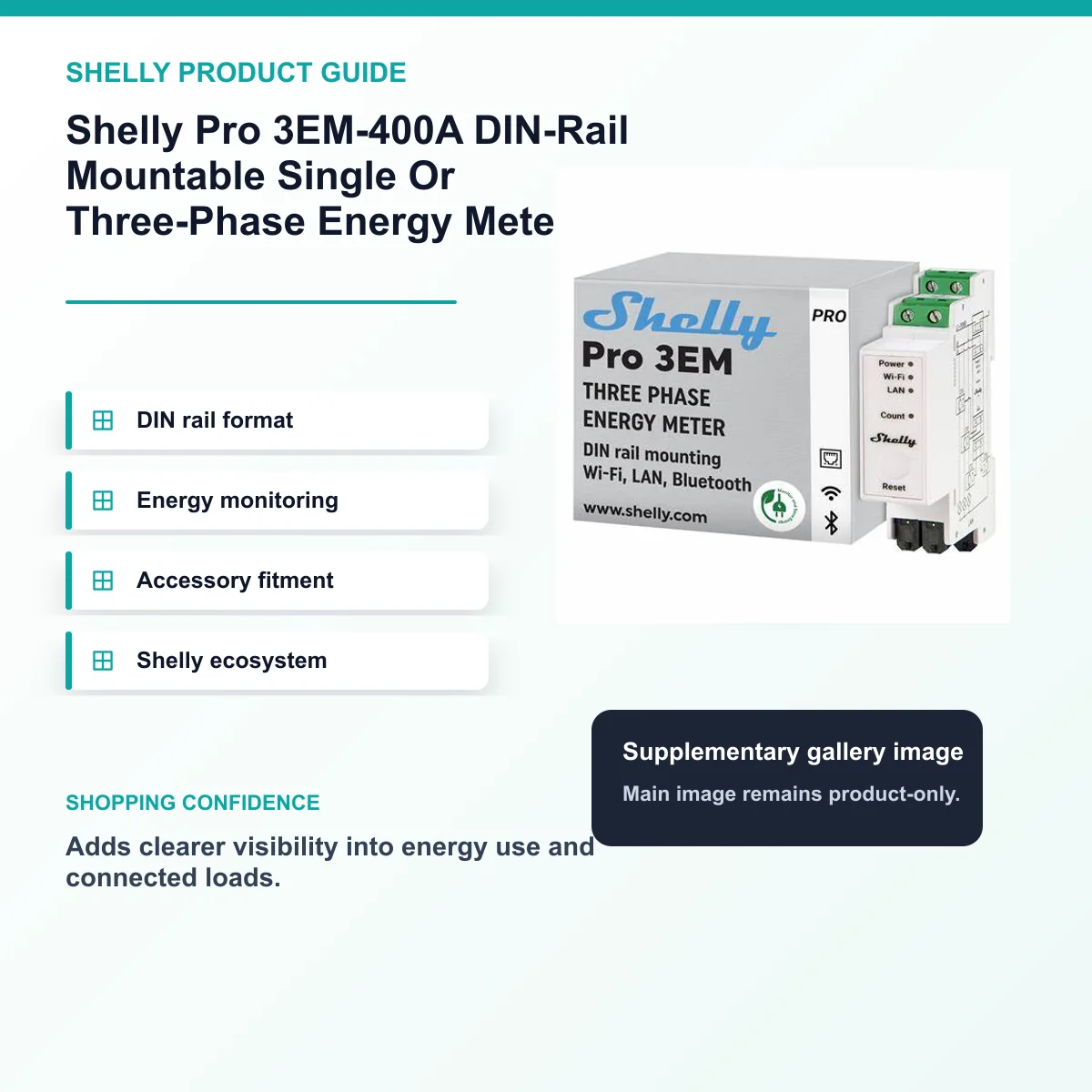 Shelly Pro 3EM-400A DIN-Rail Mountable Single Or Three-Phase Energy Meter With 3-Phase Current Transformers — view 8