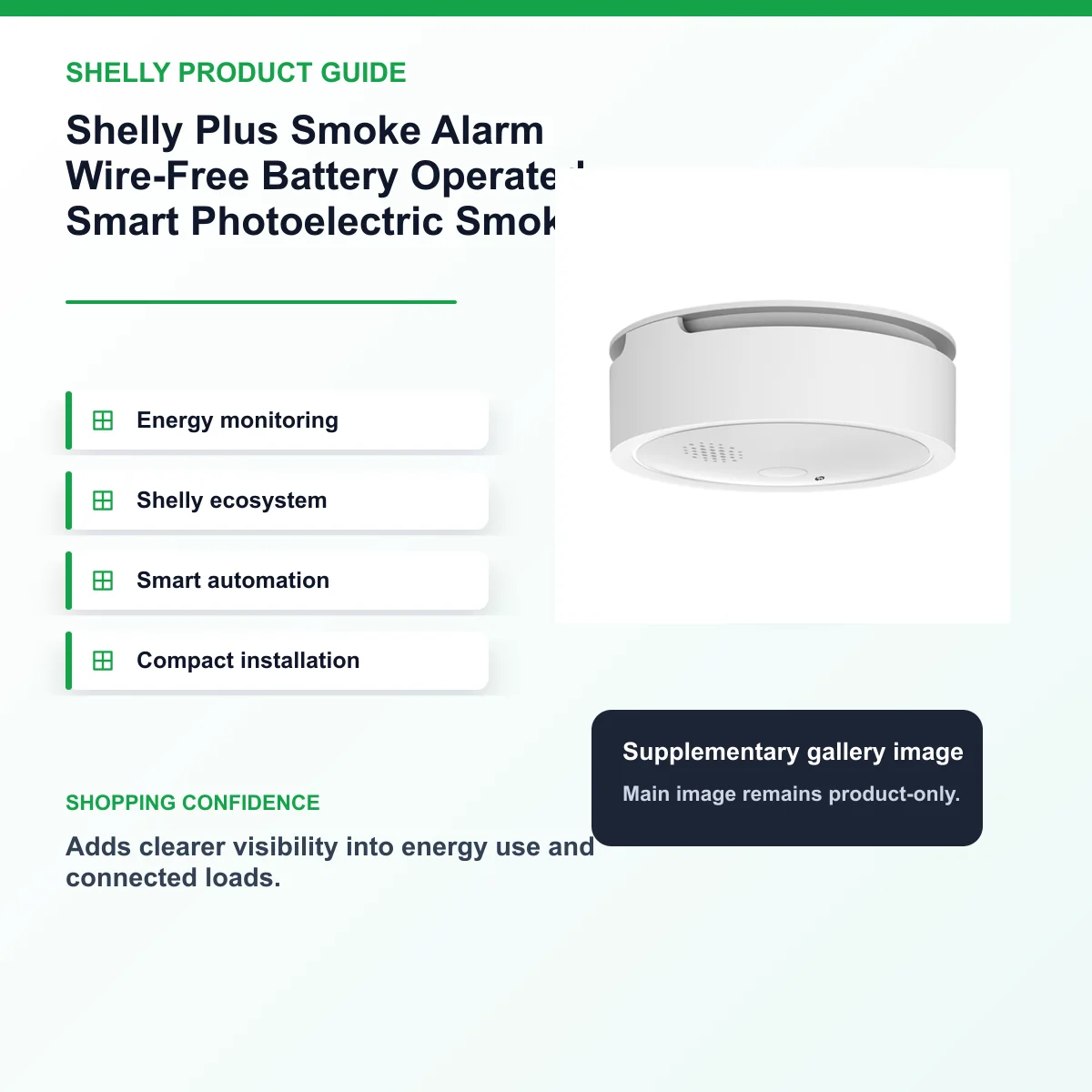 Shelly - Plus Smoke Alarm Is A Wire-Free Battery Operated Smart Photoelectric Smoke Alarm — view 8