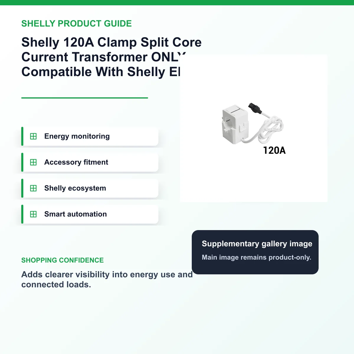 Shelly 120A Clamp Split Core Current Transformer ONLY Compatible With Shelly EM — view 8