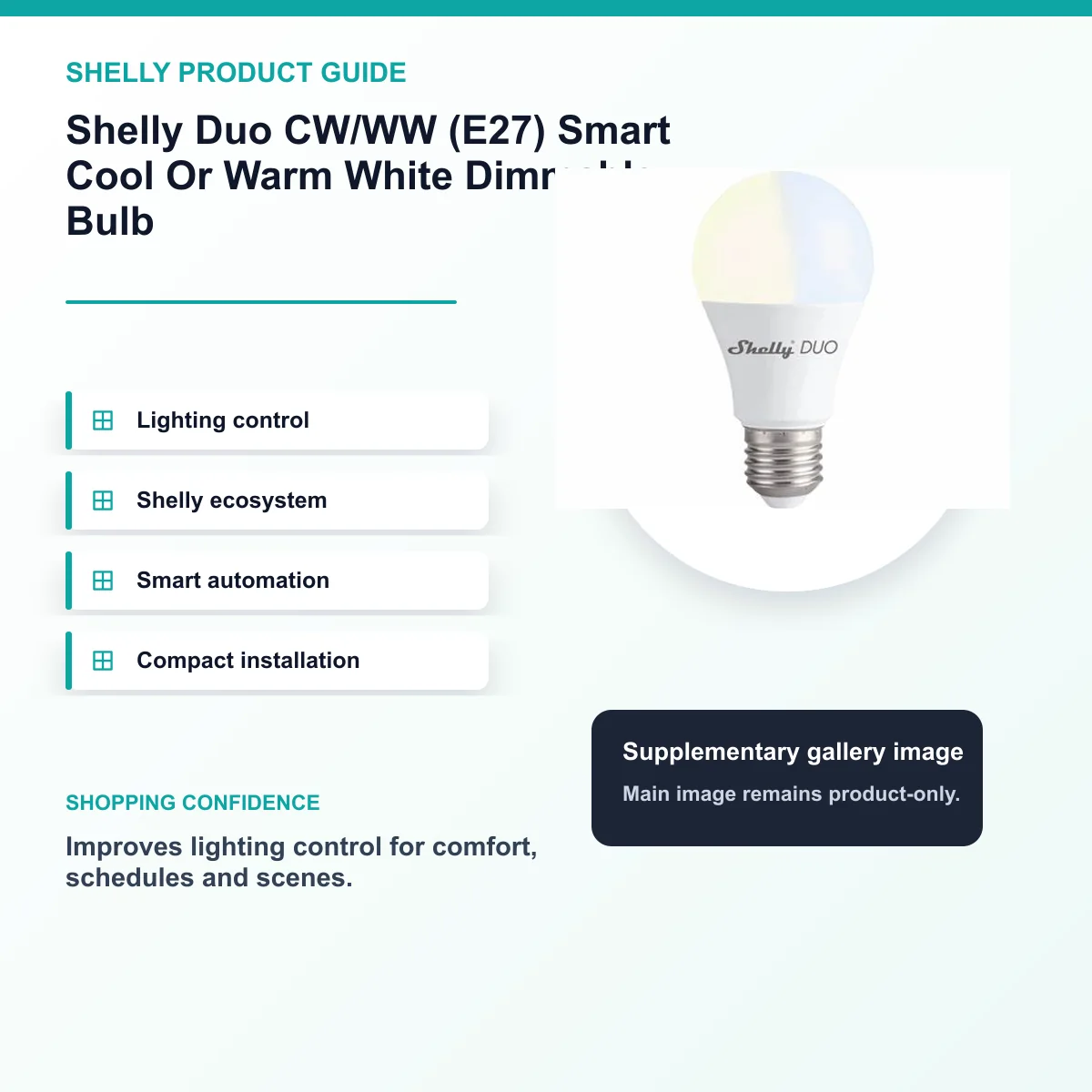 Shelly - Duo CW/WW (E27) Smart Cool Or Warm White Dimmable Bulb (EOL) — view 8