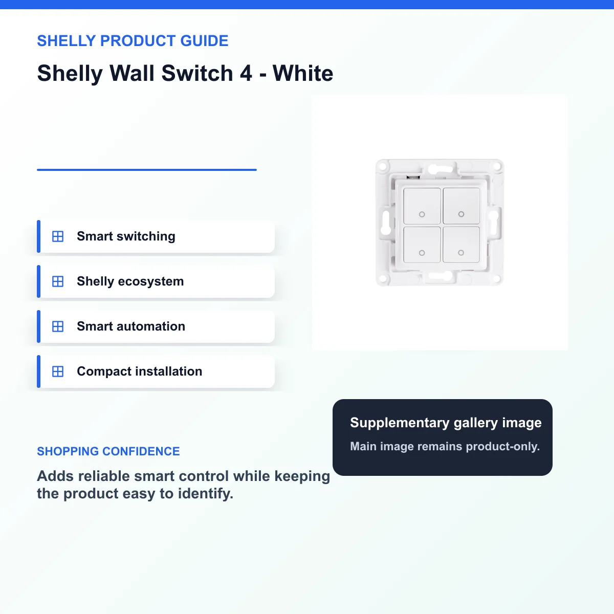 Shelly Wall Switch 4 - White — view 8