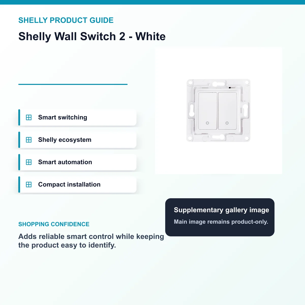 Shelly Wall Switch 2 - White — view 8