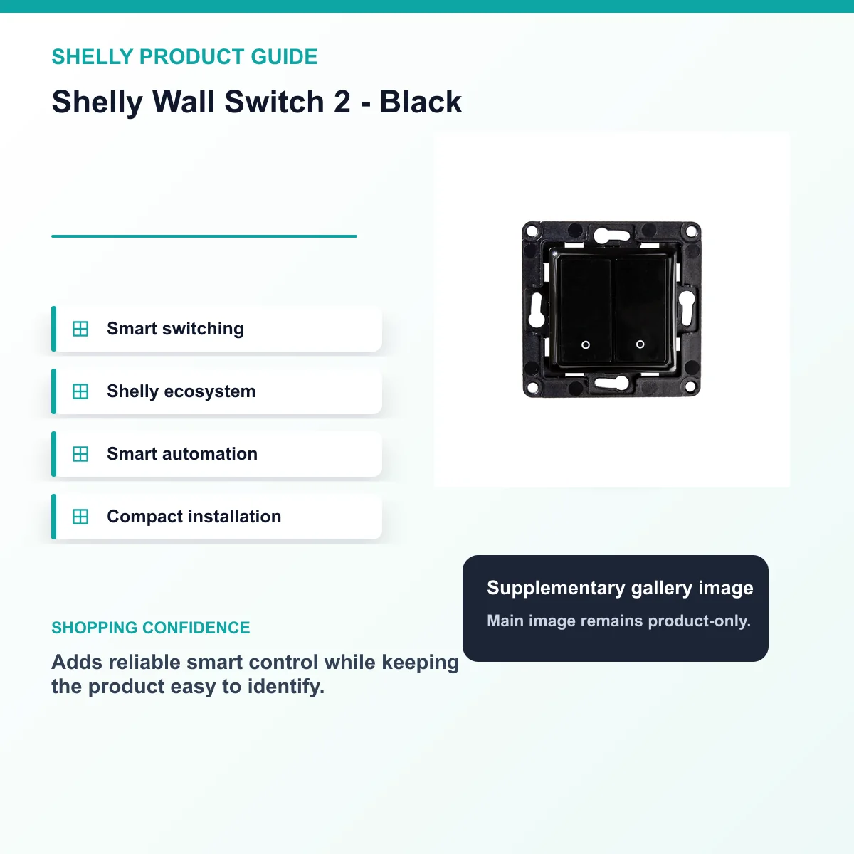 Shelly Wall Switch 2 - Black — view 8