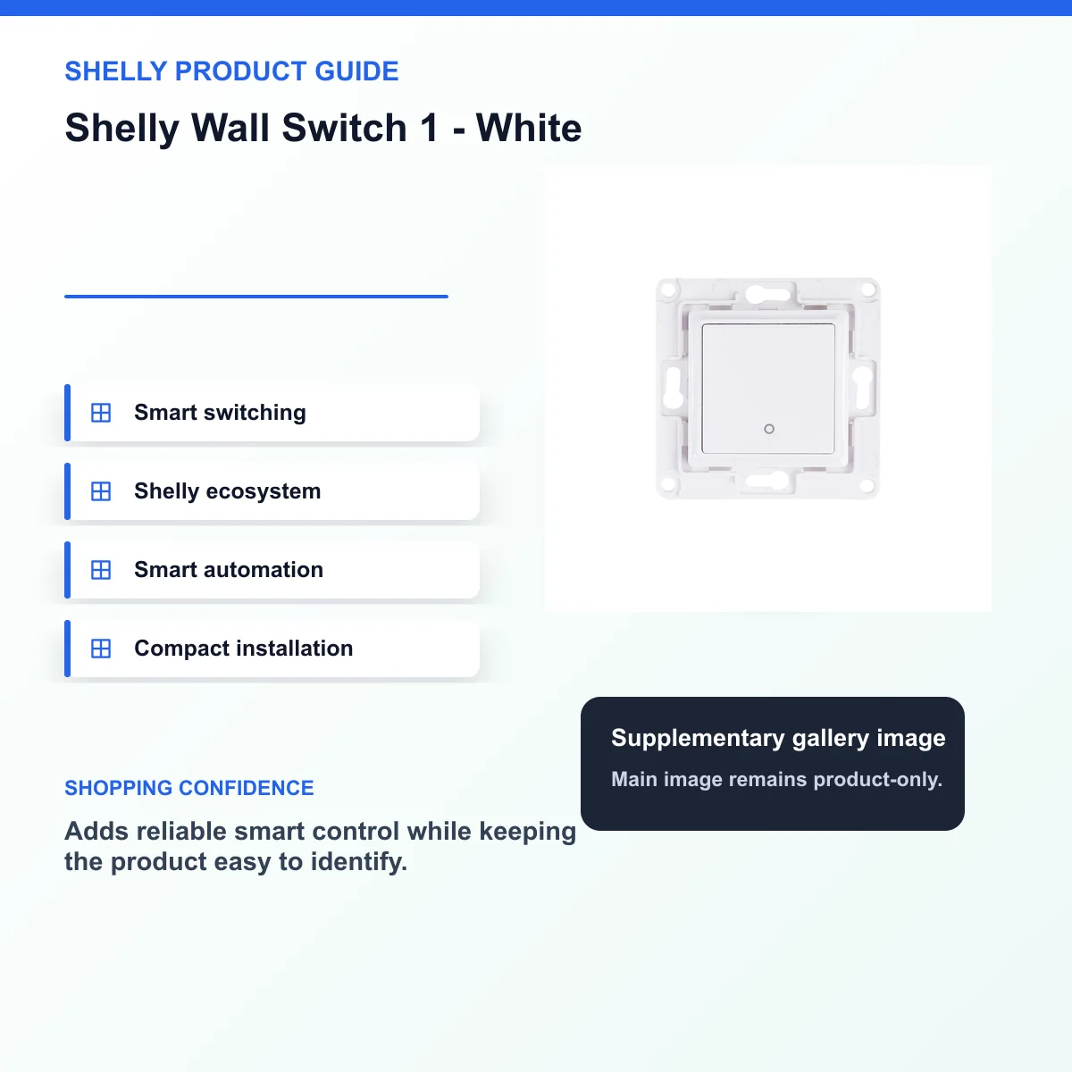 Shelly Wall Switch 1 - White — view 8