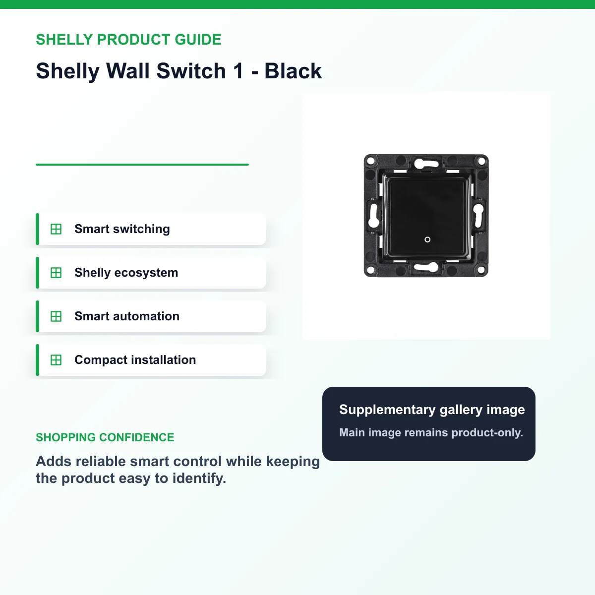 Shelly Wall Switch 1 - Black — view 8