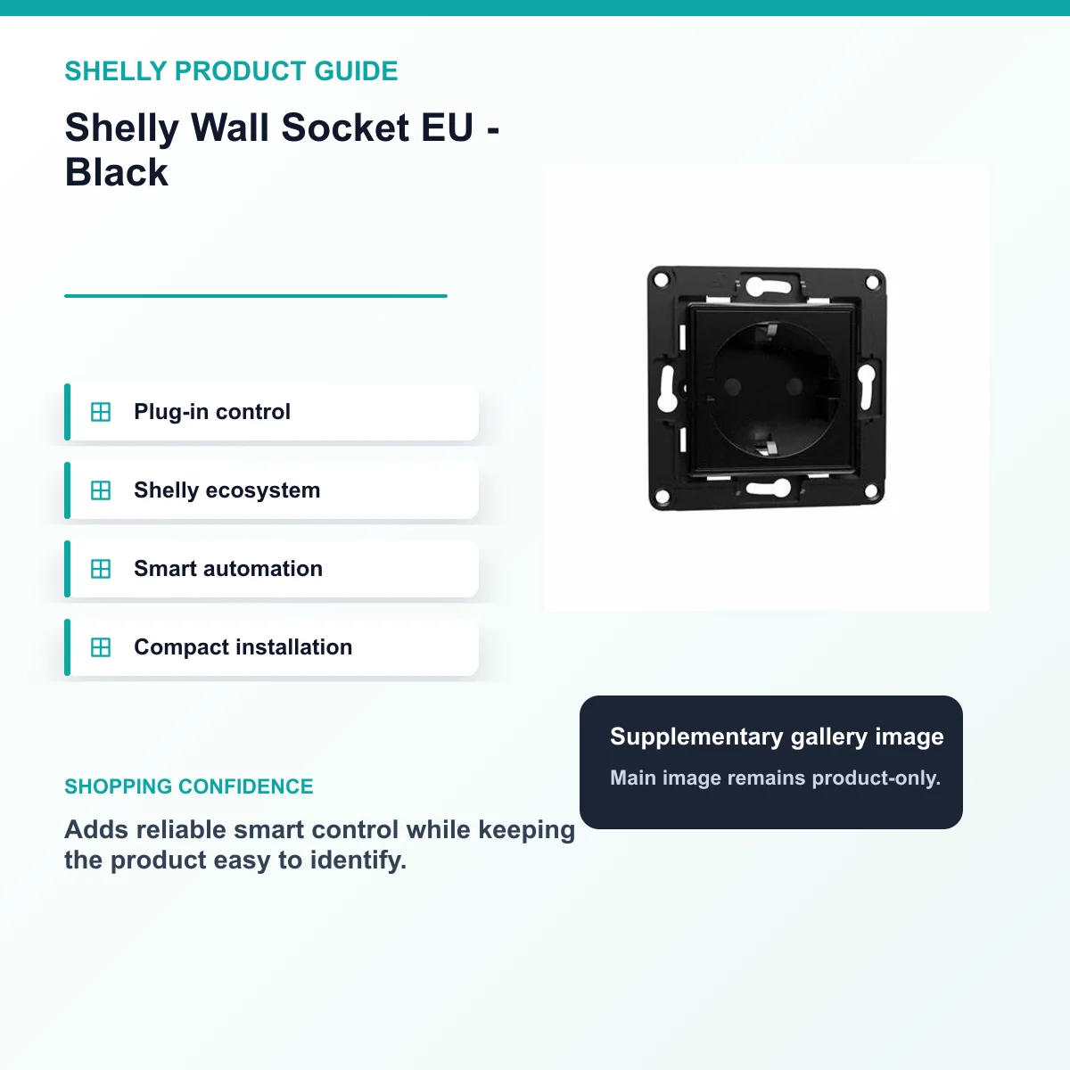 Shelly Wall Socket EU - Black — view 8