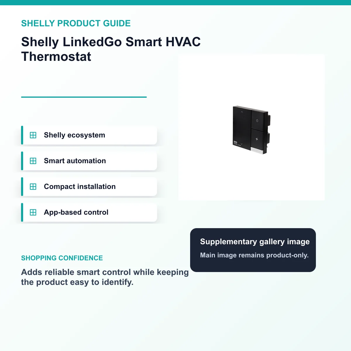 Shelly LinkedGo Smart HVAC Thermostat — view 8