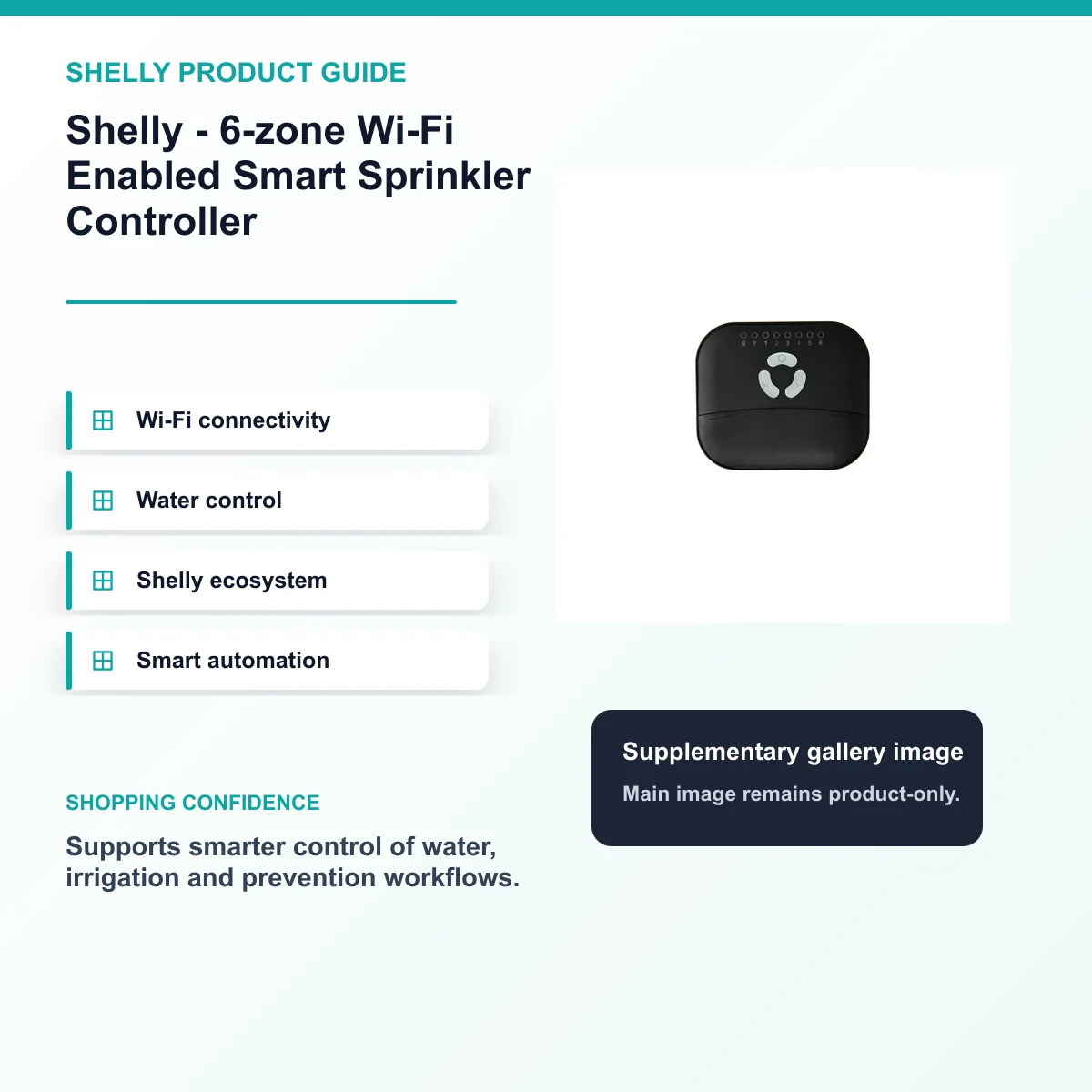 Shelly - Frankever FK-06X 6-Zone Smart Sprinkler Controller — view 2
