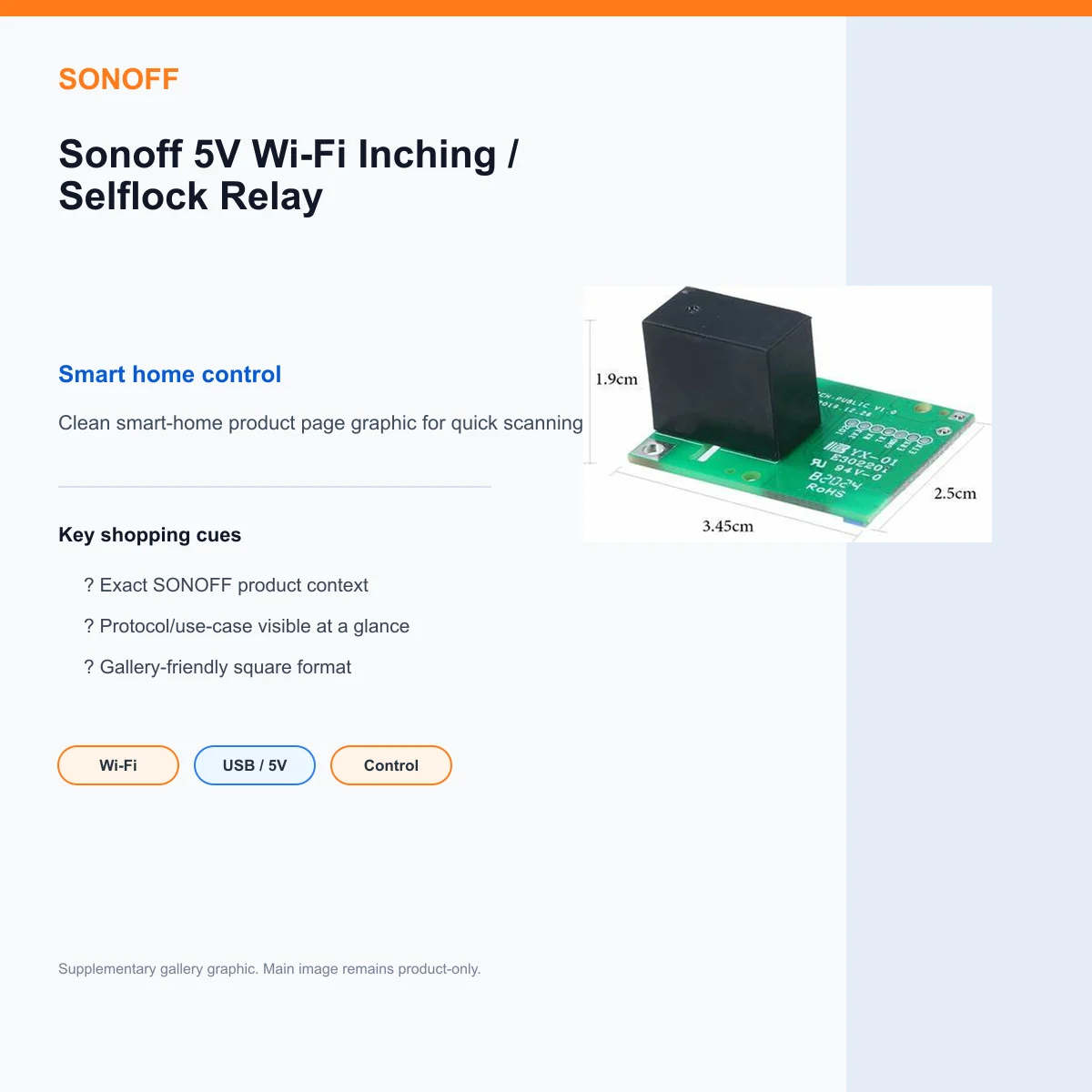 Sonoff 5V Wi-Fi Inching / Selflock Relay — view 8