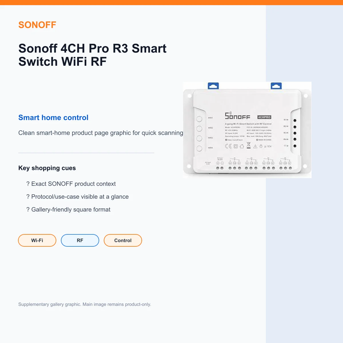 Sonoff 4CH Pro R3 Smart Switch WiFi RF — view 8