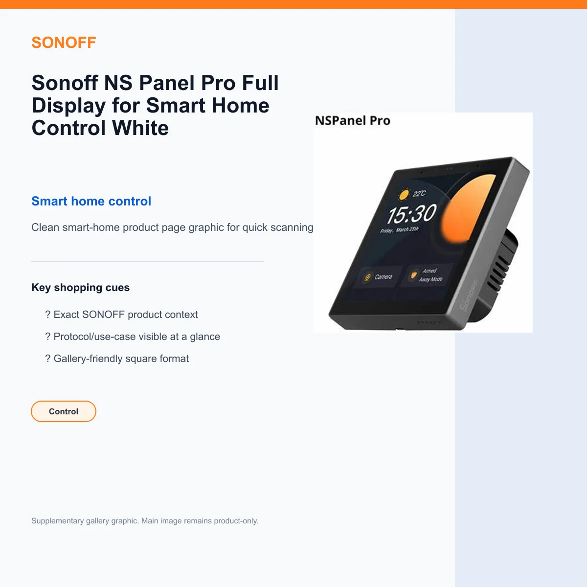 Sonoff NS Panel Pro Full Display for Smart Home Control White — view 8