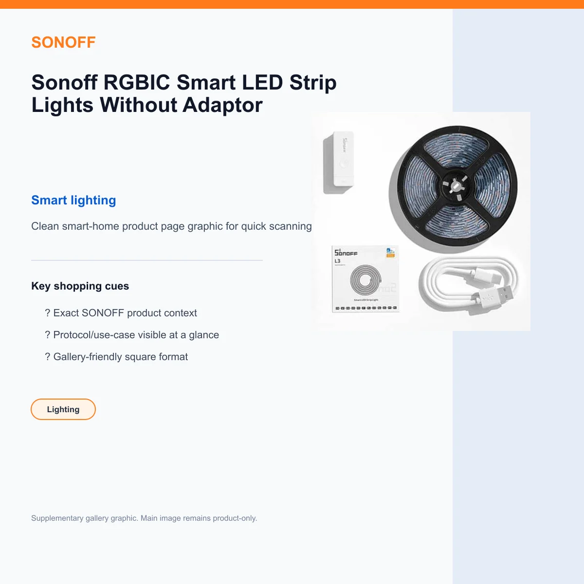 Sonoff RGBIC Smart LED Strip Lights Without Adaptor — view 8