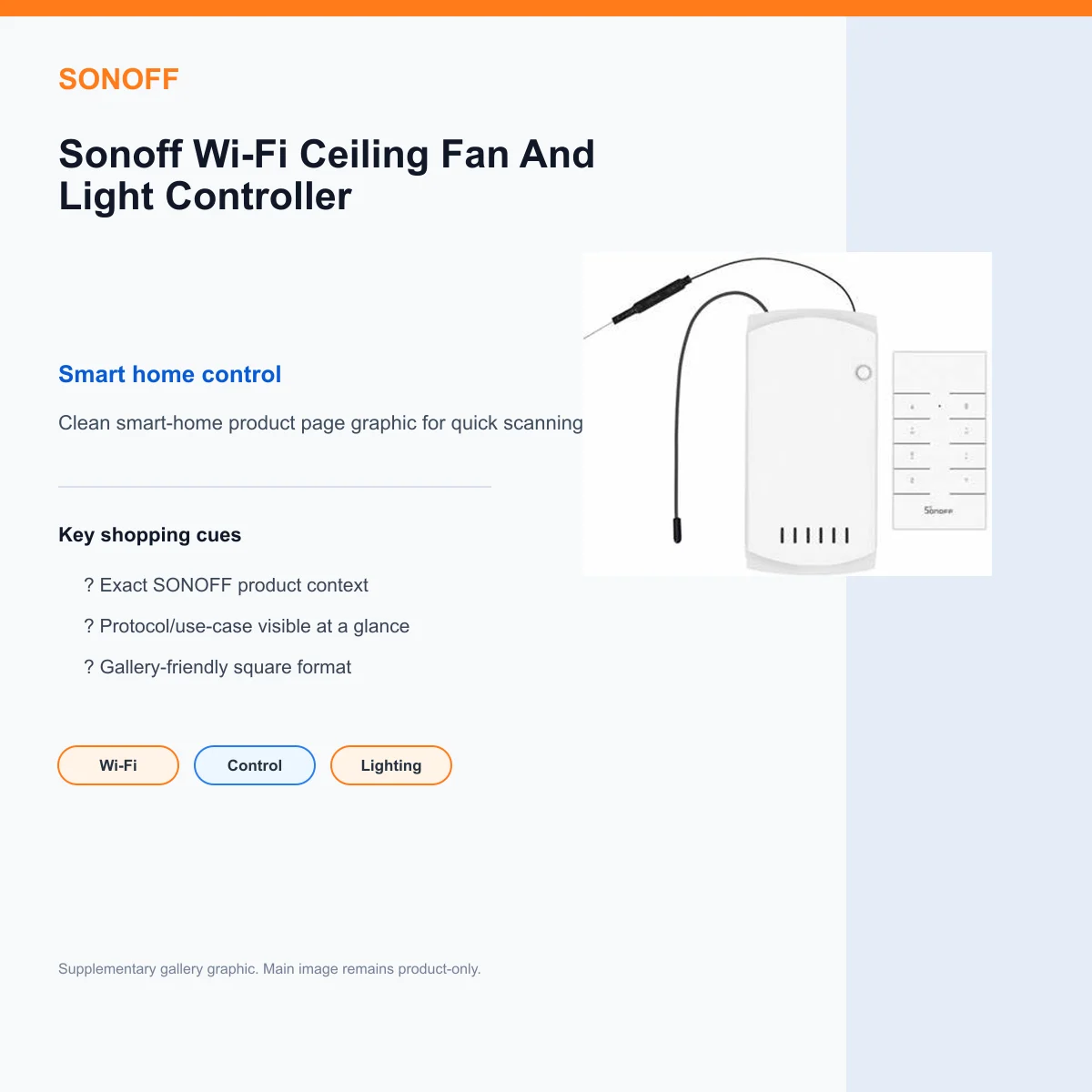 Sonoff Wi-Fi Ceiling Fan And Light Controller — view 8
