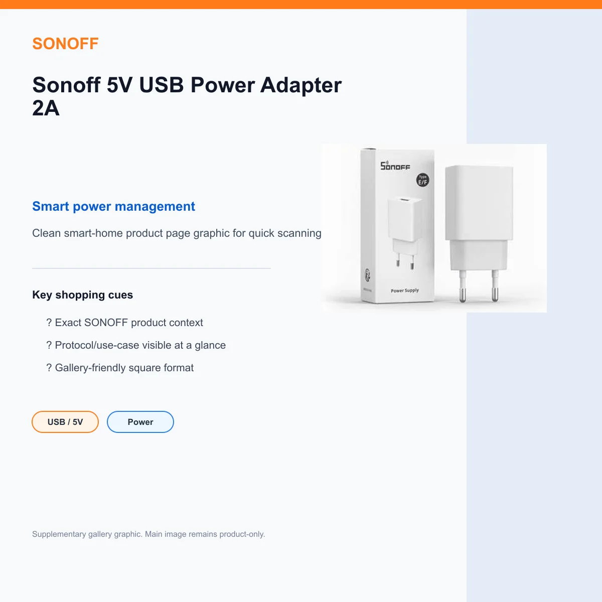 Sonoff 5V USB Power Adapter 2A — view 8