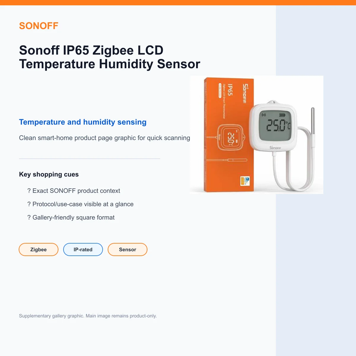 Sonoff IP65 Zigbee LCD Temperature Humidity Sensor — view 8