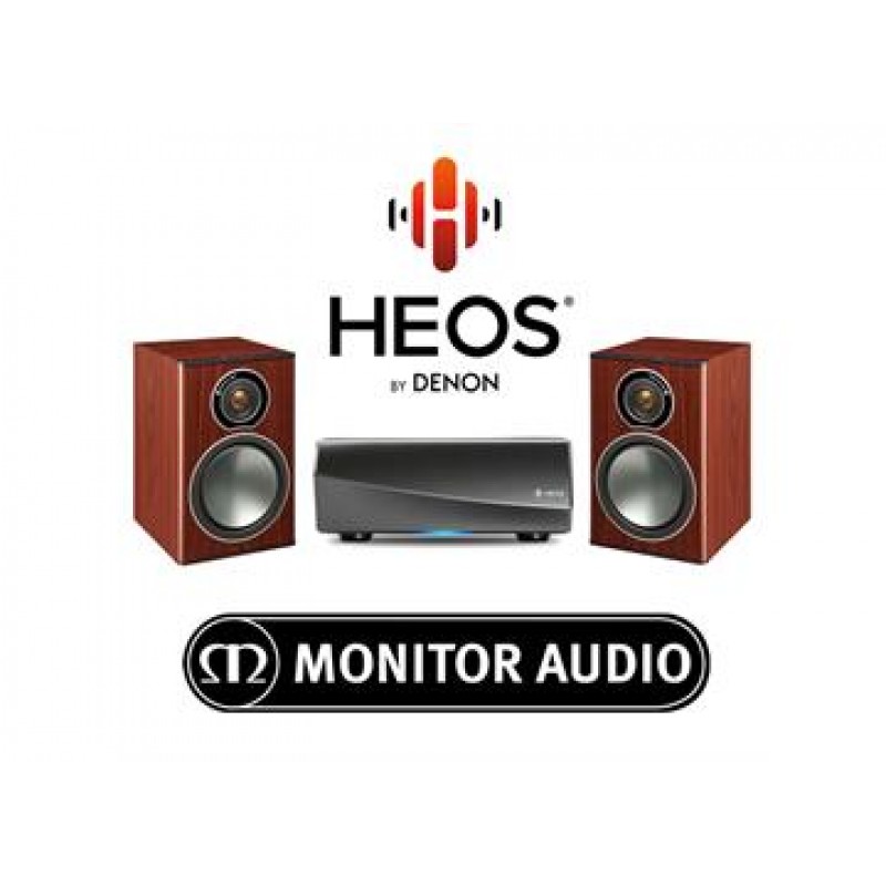 HEOS amp and Monitor Audio Bronze 1