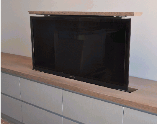 Definition TV Lift - Cabinet Vertical Scroller -Fixed Lid