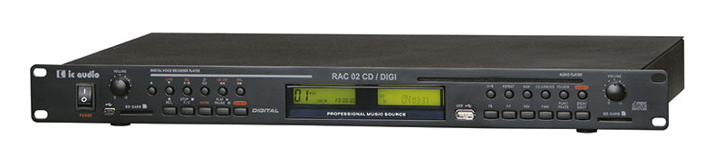 IC Audio RAC 02 +CD/MP3+DIGI Commercial Recording Player