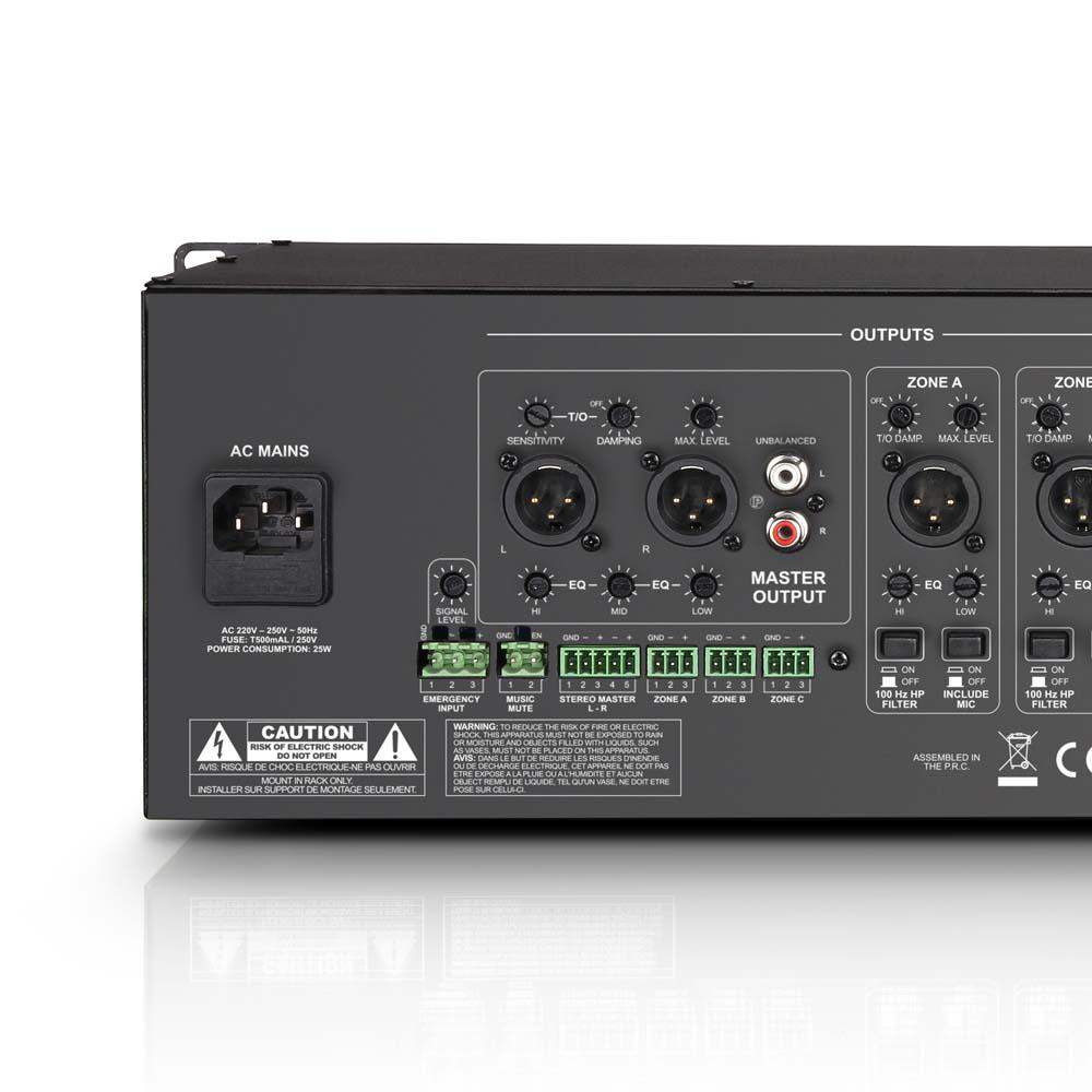 LD Systems ZONE 624 - 19" 4-Zone Mixer 3U — view 2