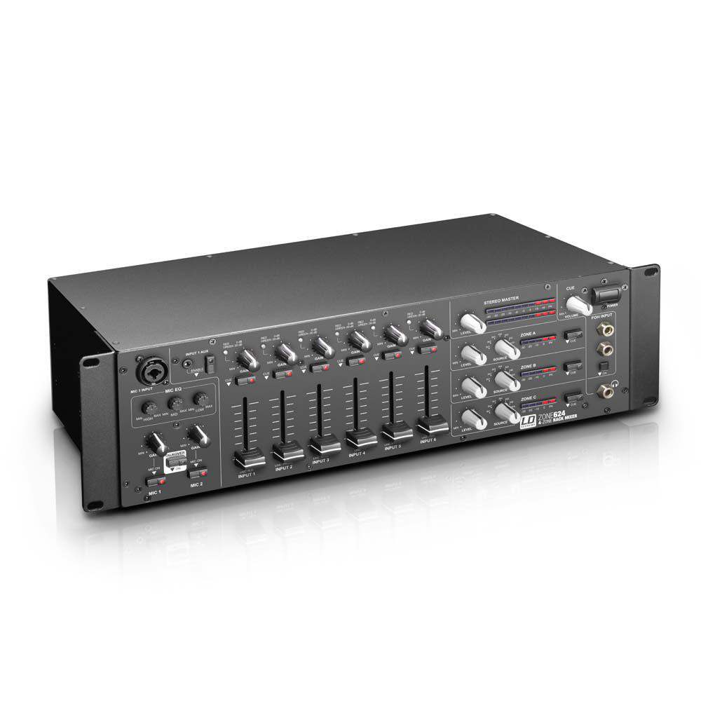 LD Systems ZONE 624 - 19" 4-Zone Mixer 3U