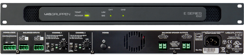 Lab Gruppen E8:2 Commercial Amplifier 2 channels | 800 W | Class D