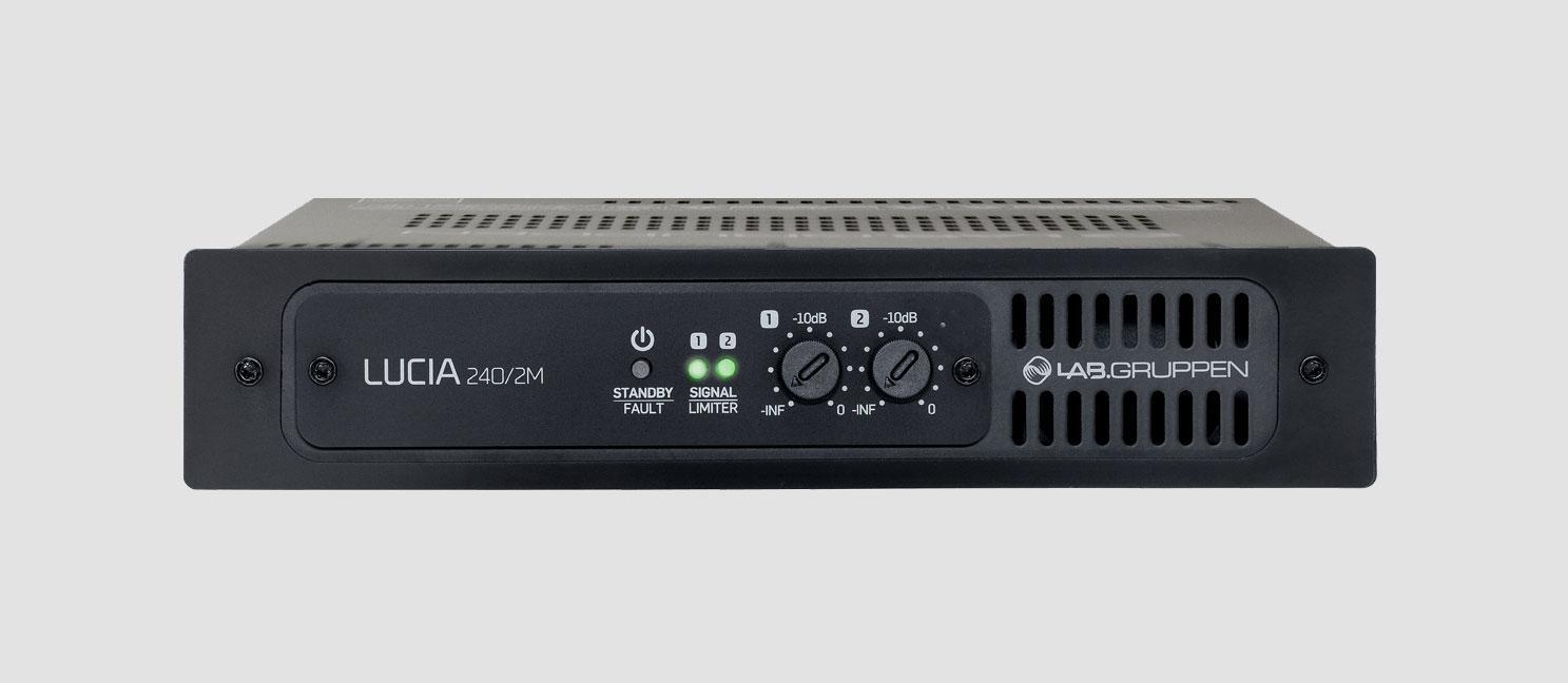 Lab Gruppen - Lucia 240/2M - 2 Channel Class D Commercial Amplifier with 4x4 mix matrix and DSP