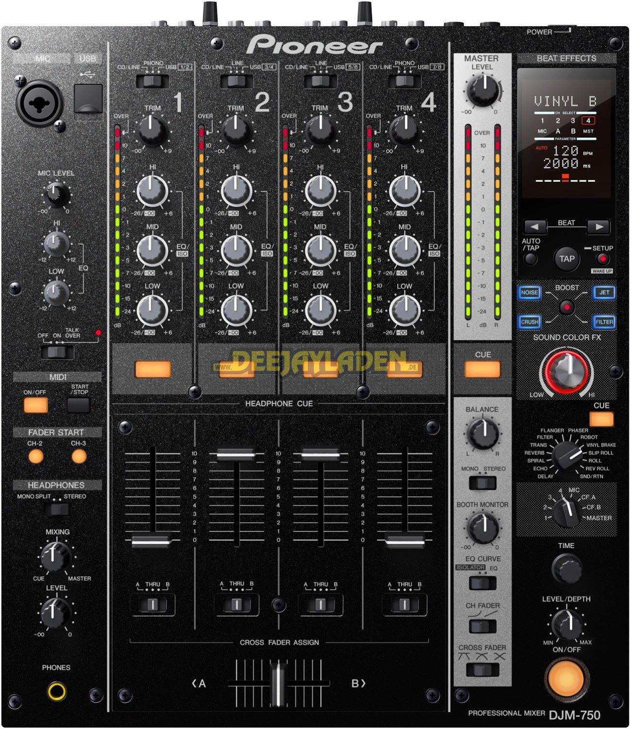 Pioneer DJM-750-K MK2 - 4 Channel Mid-Range Digital Mixer