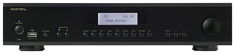 Rotel A14MKII Amplifier (Black) - Integrated Amplifier (Incl Free WiiM Mini)
