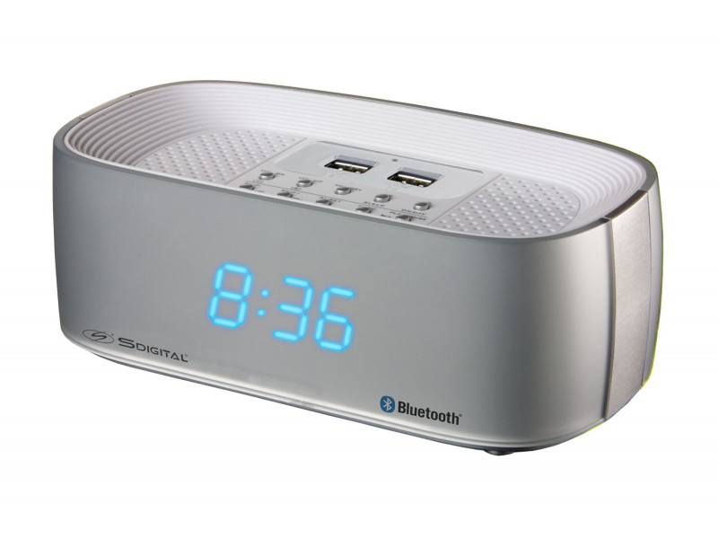 SDigital Q7 Sunday Silver - Bluetooth Alarm Radio